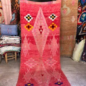 Vintage 1980s Berber Runner - 8.5 ft x 3.6 ft